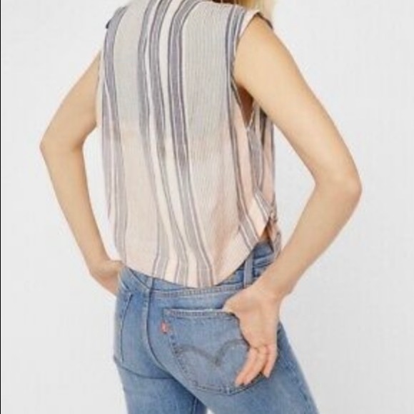 Free People Baby Blues Striped Ombré TankSize XS - Picture 3 of 6